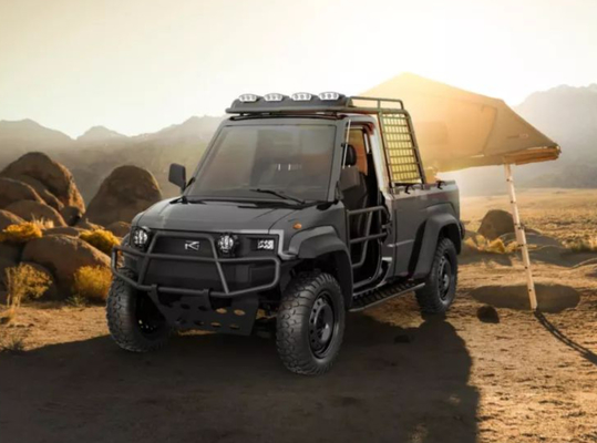 4WD ऑफ रोड लाइट ड्यूटी इलेक्ट्रिक ट्रक 76.8V / 10.5KW मोटर कठिन सड़क वितरण के लिए