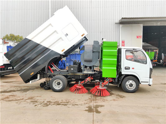 DONGFENG D6 सीरीज रोड स्वीपर ट्रक 130HP 4X2 डीजल ईंधन इंजन