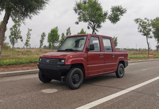 120KM ड्राइविंग रेंज इलेक्ट्रिक लाइट ट्रक 4 सीट 2 पंक्तियों के केबिन के साथ